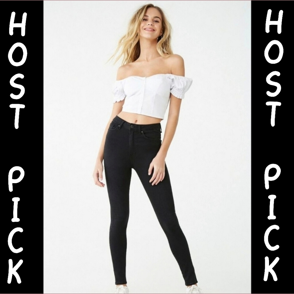 Size 24 High-Rise Forever 21 Black Skinny Jeans Host Pick